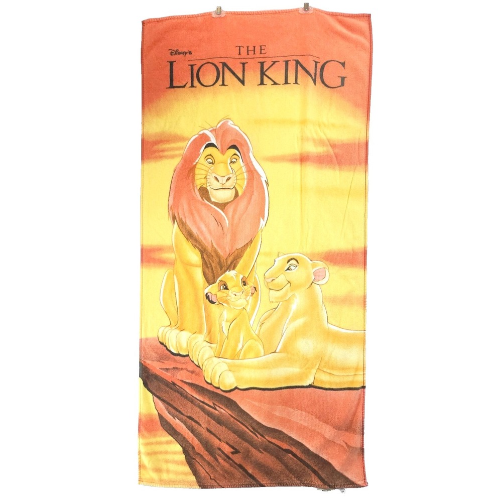 Vintage Disneys Lion‎ King Beach Towel Franco Disney 100% Cotton 56"x28"